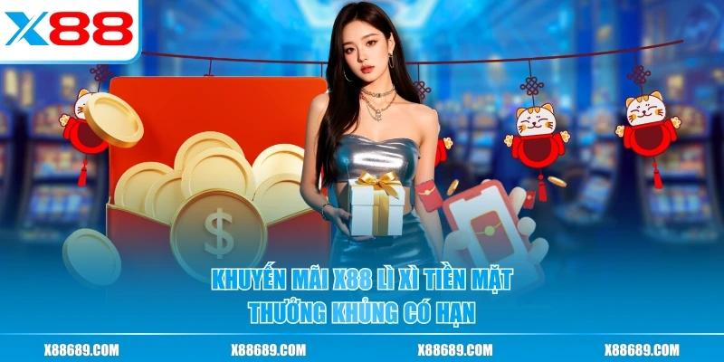 Khuyến mãi X88 lì xì tiền mặt, thưởng khủng có hạn